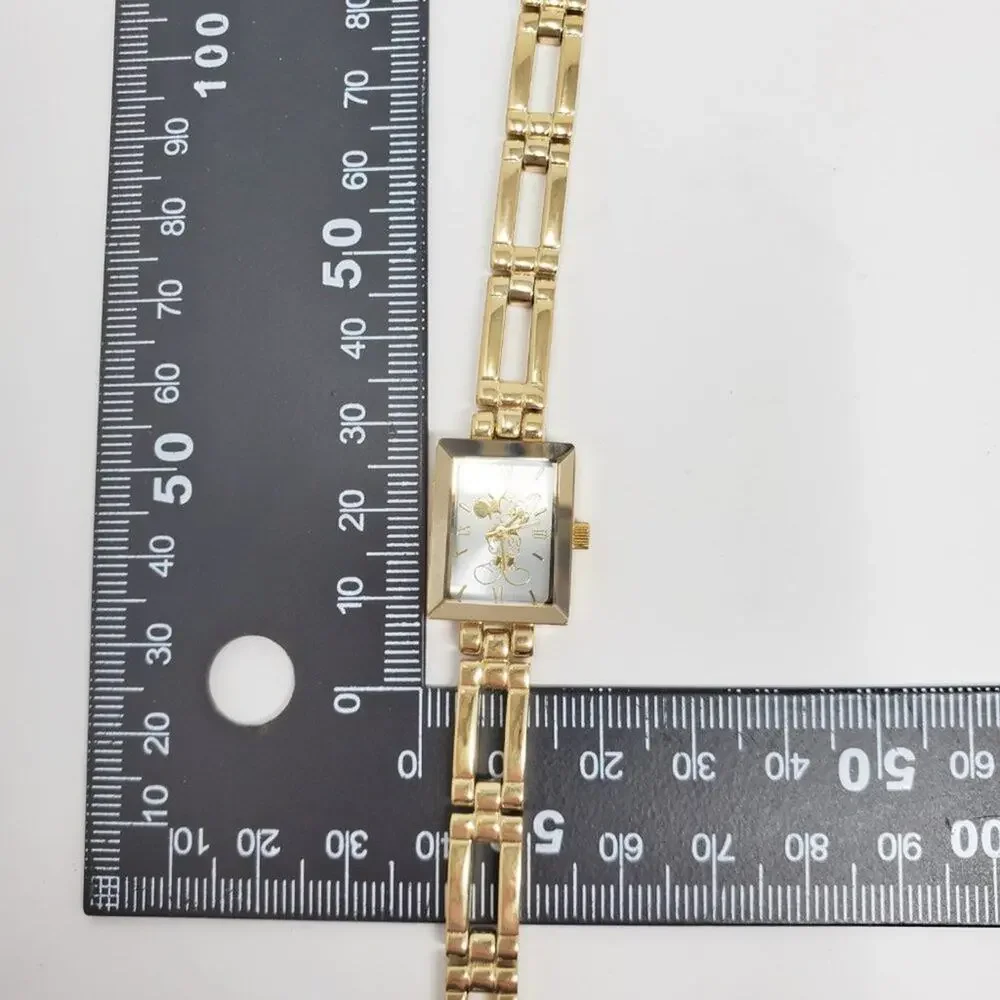 Disney Parks Rectangle Mickey Mouse Metal Band Watch NTW